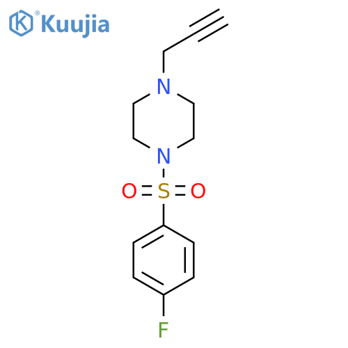 1-(4-fluorobenzenesulfonyl)-4-(prop-2-yn-1-yl)piperazine structure
