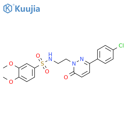N-{2-3-(4-chlorophenyl)-6-oxo-1,6-dihydropyridazin-1-ylethyl}-3,4-dimethoxybenzene-1-sulfonamide structure
