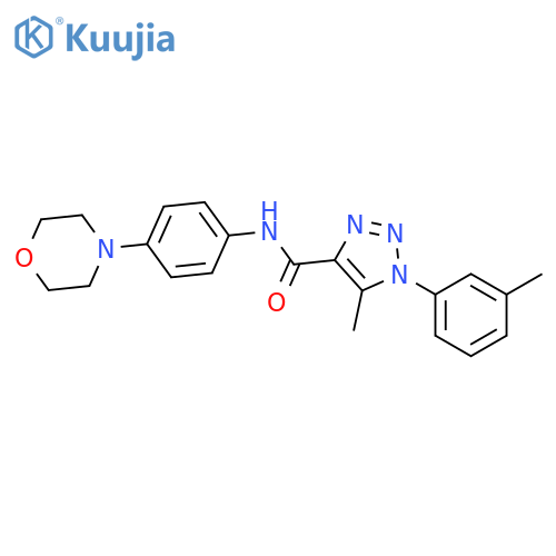 5-methyl-1-(3-methylphenyl)-N-4-(morpholin-4-yl)phenyl-1H-1,2,3-triazole-4-carboxamide structure
