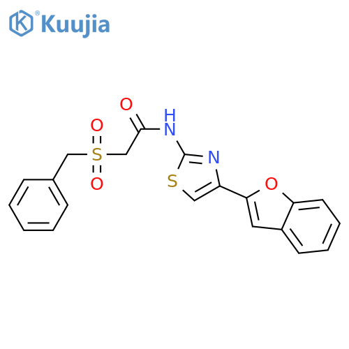 N-4-(1-benzofuran-2-yl)-1,3-thiazol-2-yl-2-phenylmethanesulfonylacetamide structure