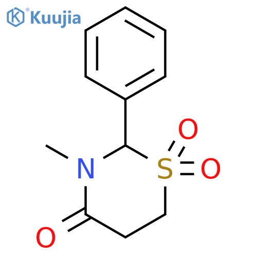 4H-1,3-Thiazin-4-one,tetrahydro-3-methyl-2-phenyl-, 1,1-dioxide structure