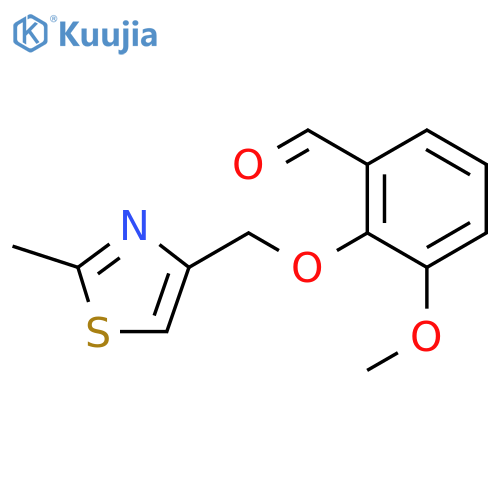 3-methoxy-2-(2-methyl-1,3-thiazol-4-yl)methoxybenzaldehyde structure