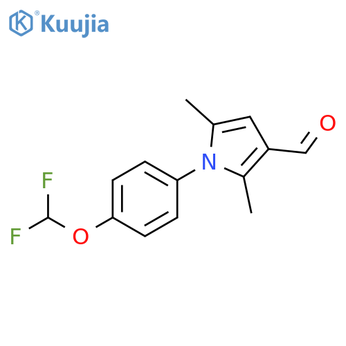 1-[4-(difluoromethoxy)phenyl]-2,5-dimethyl-1H-pyrrole-3-carbaldehyde structure