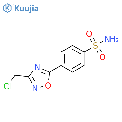 4-3-(chloromethyl)-1,2,4-oxadiazol-5-ylbenzene-1-sulfonamide structure