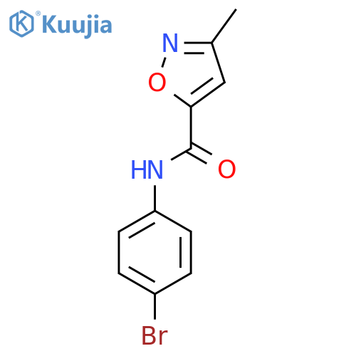 N-(4-bromophenyl)-3-methyl-1,2-oxazole-5-carboxamide structure