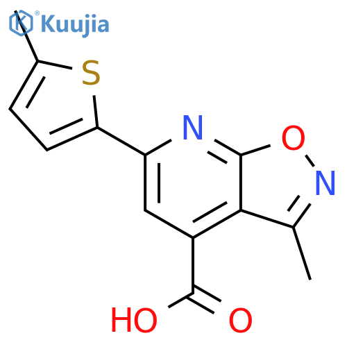 3-Methyl-6-(5-methylthiophen-2-yl)-1,2oxazolo5,4-bpyridine-4-carboxylic Acid structure