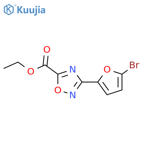 3-(5-Bromo-furan-2-yl)-[1,2,4]oxadiazole-5-carboxylic acid ethyl ester structure