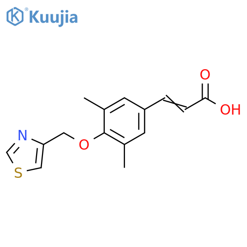 3-{3,5-dimethyl-4-(1,3-thiazol-4-yl)methoxyphenyl}prop-2-enoic acid structure
