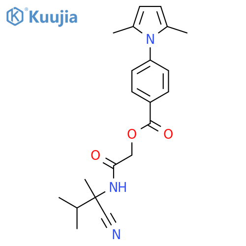 [(1-cyano-1,2-dimethylpropyl)carbamoyl]methyl 4-(2,5-dimethyl-1H-pyrrol-1-yl)benzoate structure