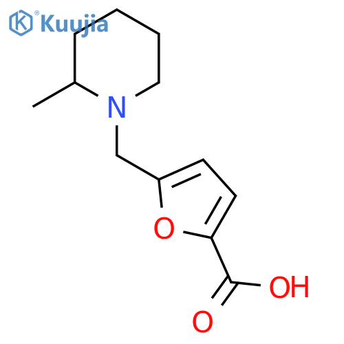 5-[(2-Methylpiperidin-1-yl)methyl]-2-furoic acid structure