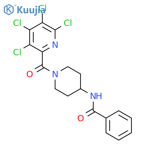 N-[1-(3,4,5,6-tetrachloropyridine-2-carbonyl)piperidin-4-yl]benzamide structure