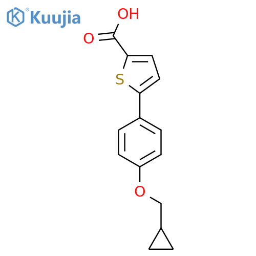 5-[4-(Cyclopropylmethoxy)phenyl]-2-thiophenecarboxylic acid structure