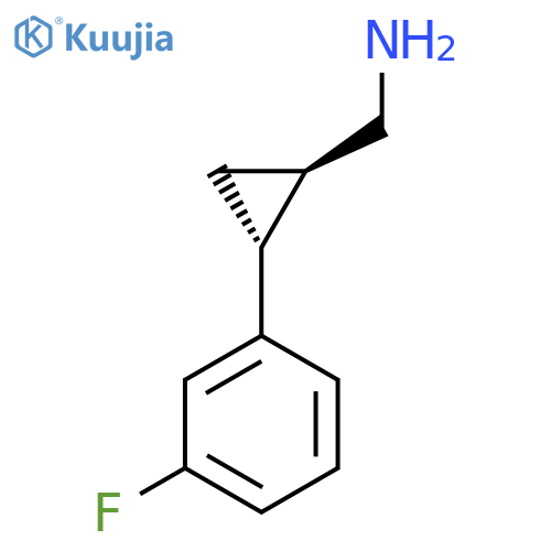 rac-(1R,2R)-2-(3-fluorophenyl)cyclopropylmethanamine structure