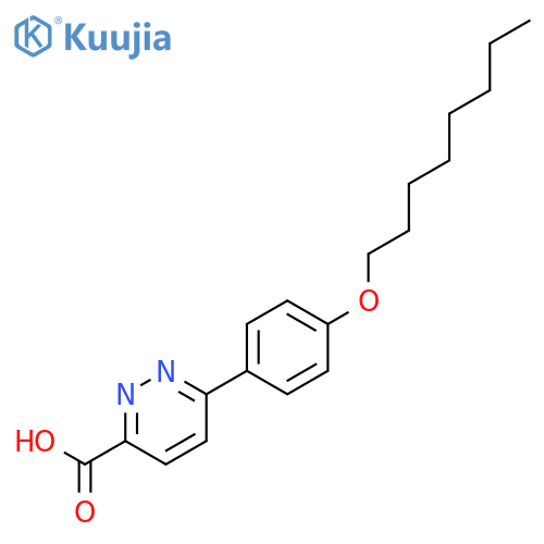 3-Pyridazinecarboxylic acid, 6-[4-(octyloxy)phenyl]- structure