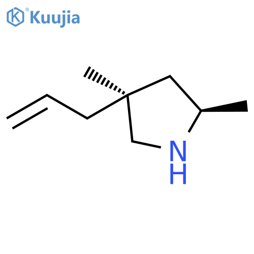 Pyrrolidine, 2,4-dimethyl-4-(2-propen-1-yl)-, (2R,4S)- structure