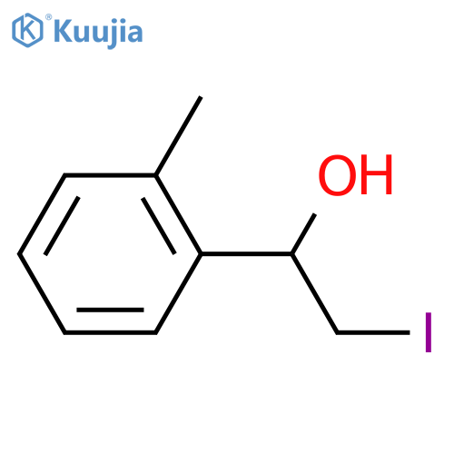 2-iodo-1-(2-methylphenyl)ethan-1-ol structure
