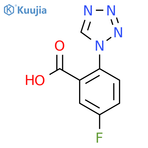 5-Fluoro-2-(1H-tetrazol-1-yl)benzoic acid structure