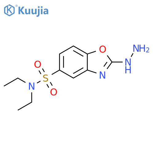 N,N-diethyl-2-hydrazinyl-1,3-benzoxazole-5-sulfonamide structure