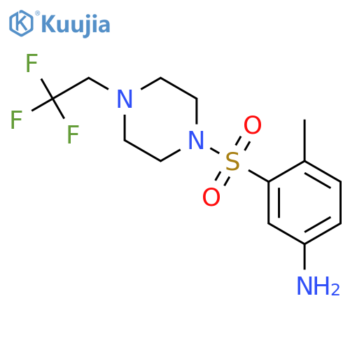 4-methyl-3-{[4-(2,2,2-trifluoroethyl)piperazin-1-yl]sulfonyl}aniline structure