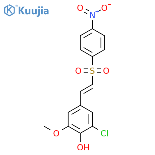 2-Chloro-6-methoxy-4-[2-(4-nitrobenzenesulfonyl)ethenyl]phenol structure
