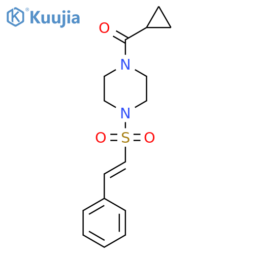 1-Cyclopropanecarbonyl-4-(2-phenylethenesulfonyl)piperazine structure