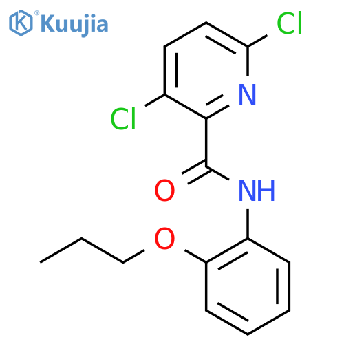 3,6-dichloro-N-(2-propoxyphenyl)pyridine-2-carboxamide structure