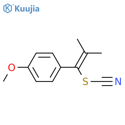 Thiocyanic acid, 1-(4-methoxyphenyl)-2-methyl-1-propenyl ester structure