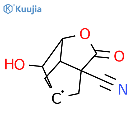 2-Hydroxy-6-cyano-4-oxa-tricyclo4.2.1.03,7decyl-5-one structure