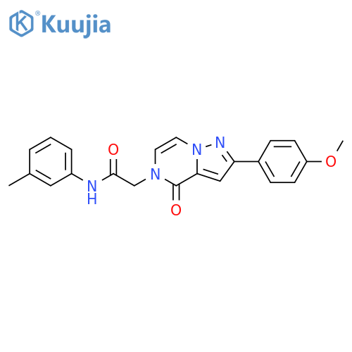 2-2-(4-methoxyphenyl)-4-oxo-4H,5H-pyrazolo1,5-apyrazin-5-yl-N-(3-methylphenyl)acetamide structure