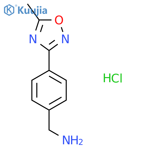 4-(5-methyl-1,2,4-oxadiazol-3-yl)phenylmethanamine hydrochloride structure