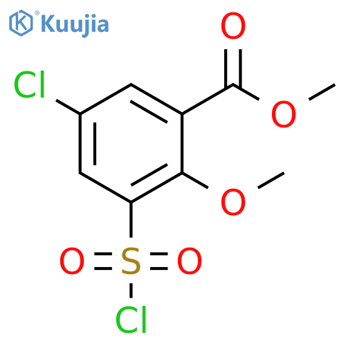 methyl 5-chloro-3-(chlorosulfonyl)-2-methoxybenzoate structure