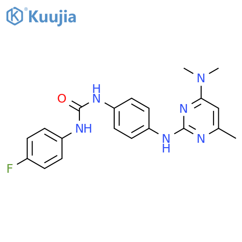 3-(4-{4-(dimethylamino)-6-methylpyrimidin-2-ylamino}phenyl)-1-(4-fluorophenyl)urea structure