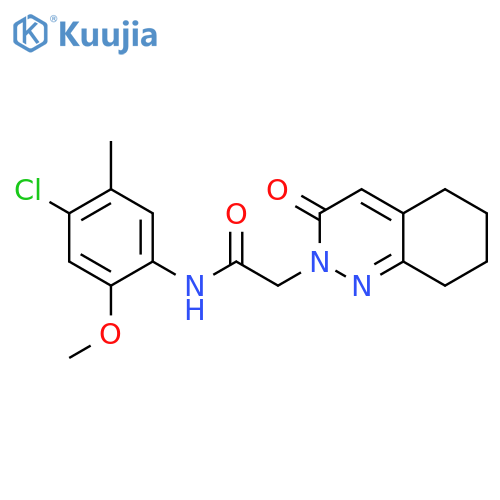 N-(4-chloro-2-methoxy-5-methylphenyl)-2-(3-oxo-2,3,5,6,7,8-hexahydrocinnolin-2-yl)acetamide structure