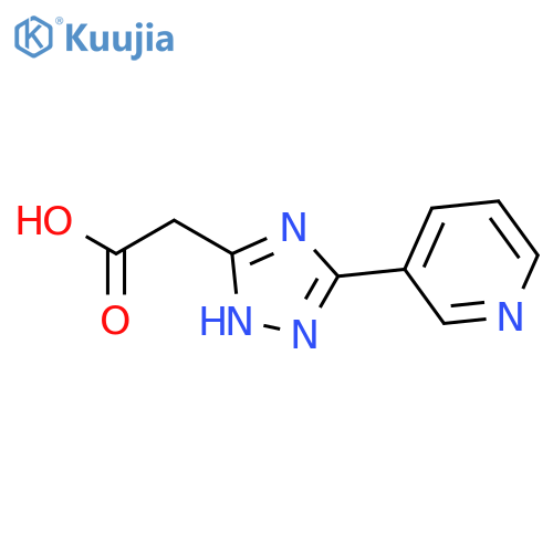 2-3-(pyridin-3-yl)-1H-1,2,4-triazol-5-ylacetic acid structure