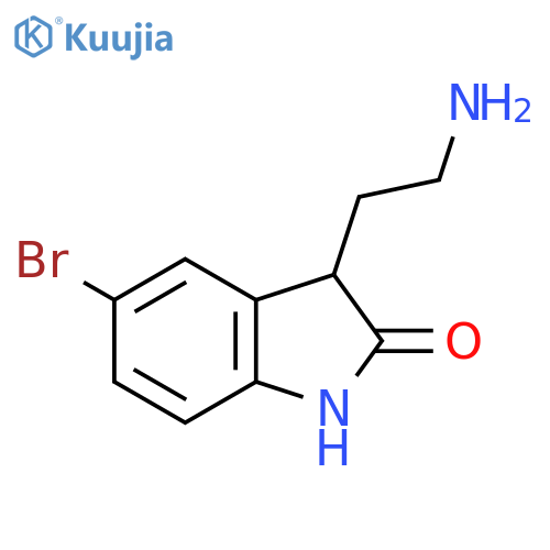 2H-Indol-2-one, 3-(2-aminoethyl)-5-bromo-1,3-dihydro- structure