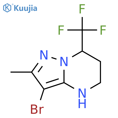 <br>3-Bromo-2-methyl-7-(trifluoromethyl)-4,5,6,7-tetrahydropyrazolo[1,5-a]pyrim idine structure