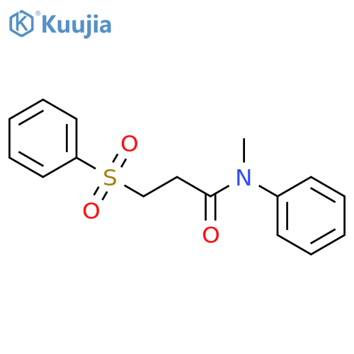 3-(benzenesulfonyl)-N-methyl-N-phenylpropanamide structure