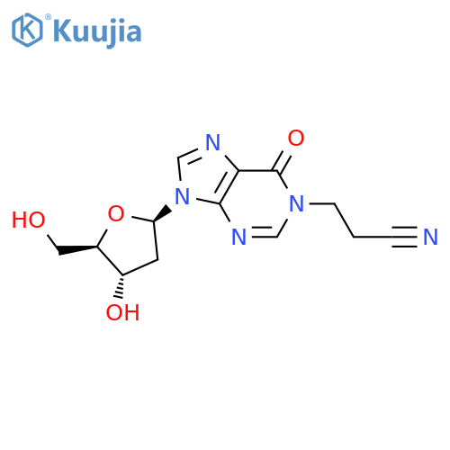 Inosine, 1-(2-cyanoethyl)-2'-deoxy- structure