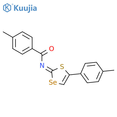 Benzamide, 4-methyl-N-[5-(4-methylphenyl)-1,3-thiaselenol-2-ylidene]- structure