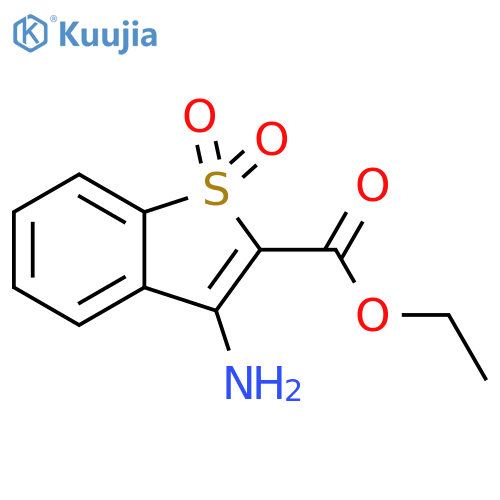 ethyl 3-amino-1,1-dioxo-1lambda6-benzothiophene-2-carboxylate structure