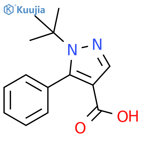 1-tert-butyl-5-phenyl-1H-pyrazole-4-carboxylic acid structure