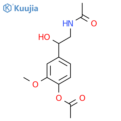 Acetamide, N-[2-[4-(acetyloxy)-3-methoxyphenyl]-2-hydroxyethyl]- structure
