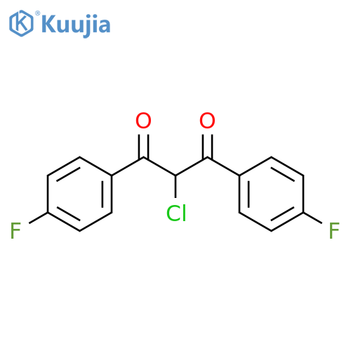 2-chloro-1,3-bis(4-fluorophenyl)propane-1,3-dione structure