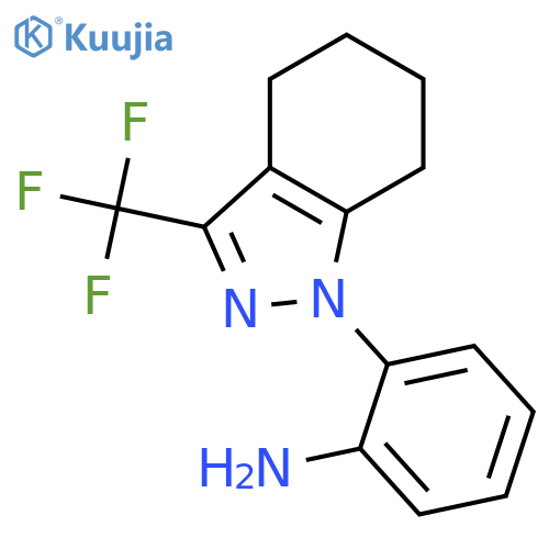 2-3-(trifluoromethyl)-4,5,6,7-tetrahydro-1H-indazol-1-ylaniline structure