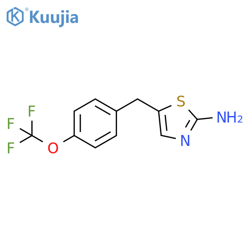 5-{4-(Trifluoromethoxy)phenylmethyl}-1,3-thiazol-2-amine structure