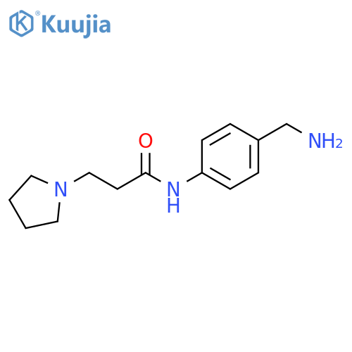 N-4-(aminomethyl)phenyl-3-(pyrrolidin-1-yl)propanamide structure