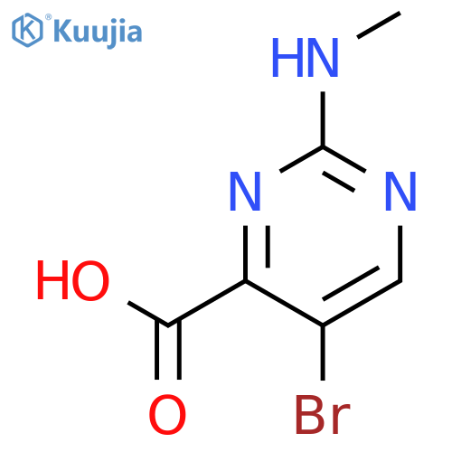 5-Bromo-2-(methylamino)pyrimidine-4-carboxylic acid structure