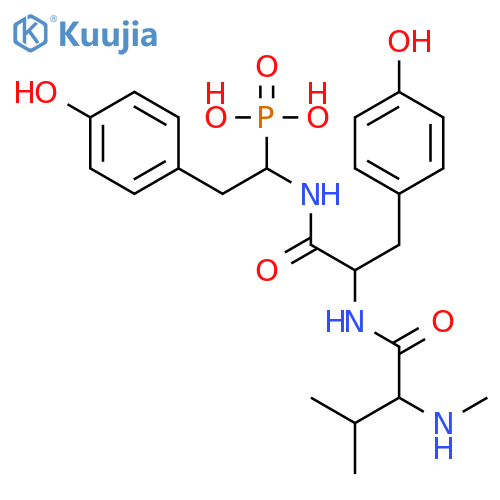 L-Tyrosinamide,N-methyl-L-valyl-N-[2-(4-hydroxyphenyl)-1-phosphonoethyl]- structure