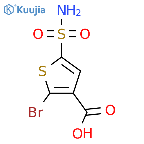 2-bromo-5-sulfamoyl-3-thiophenecarboxylic Acid structure