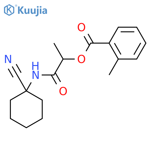 1-[(1-Cyanocyclohexyl)carbamoyl]ethyl 2-methylbenzoate structure